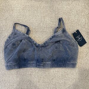 American Eagle soft denim Bralette NWT